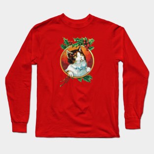 FUNNY HOLIDAY CAT VINTAGE DESIGN Long Sleeve T-Shirt